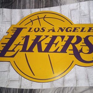 Lakers metal laser die cut sign